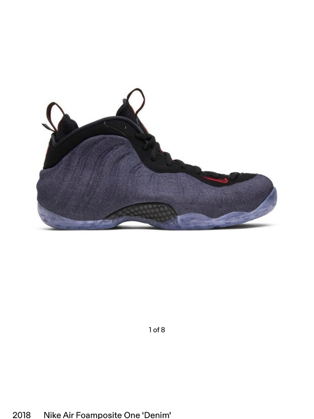 Nike Men’s Air Foamposite One Denim - Black/Purple